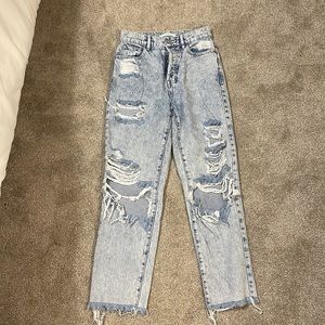 distressed jeans